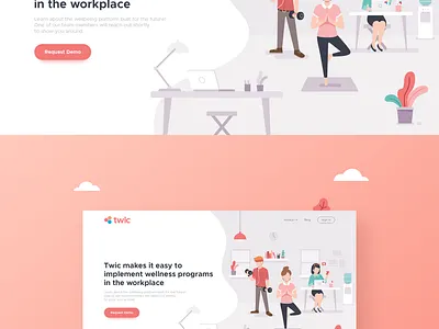 Landing Page Illustration design graphic design illustration landing page landing page illustration logo ui vector