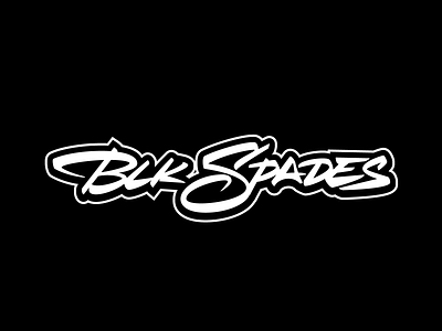 Blk Spades calligraphy font lettering logo logotype typography vector