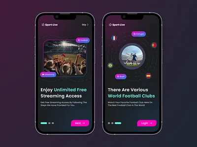 Sport Live - Streaming App figma football live live streaming sport sport mobile streaming streaming app streaming apps streaming sport ui uiux uiux design ux