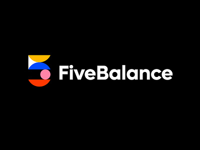 FiveBalance for #36daysoftype 5 55 app balance brand branding circle five geometry icon letter logo mark number original shapes smart type unique web3