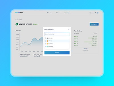 Fiat Pool-Add Crypto Assets to Buy crypto defi design fintech saas uiux