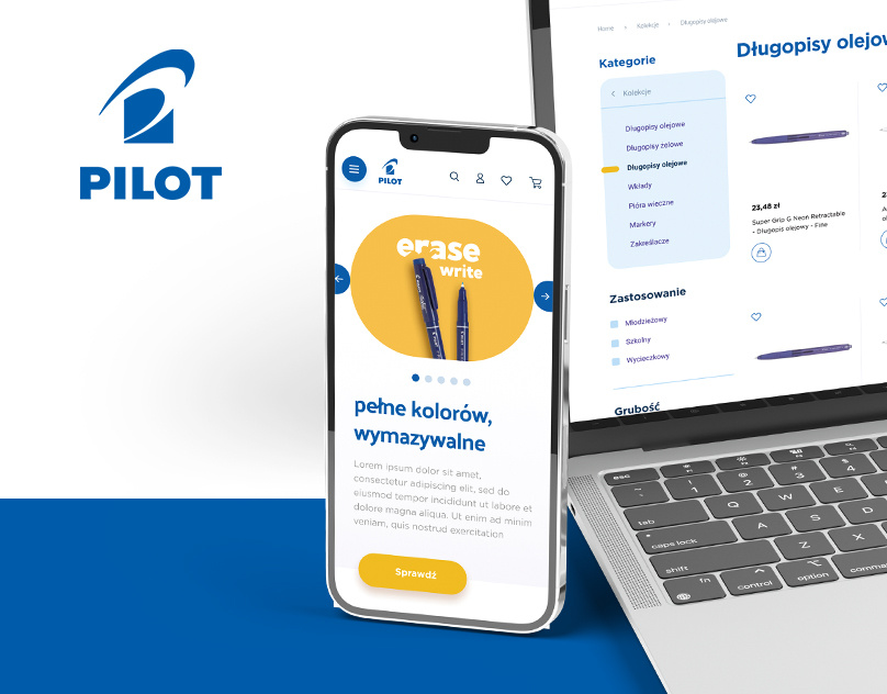 eCommerce platform for Office Supply store - Pilotpen.eu design ecommerce ecommerce app ecommerce design graphic design magento 2 ui ux web