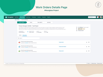 Work Orders Detail Page design ui ux web application