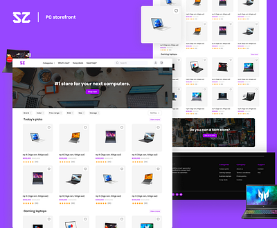 PC storefront app branding design ui ux