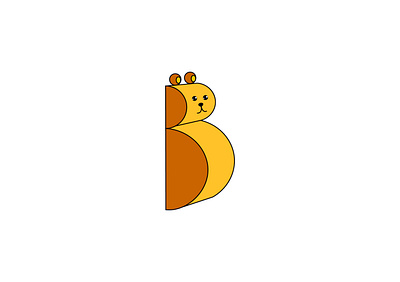B letter logo bear graphic design logo logodesign