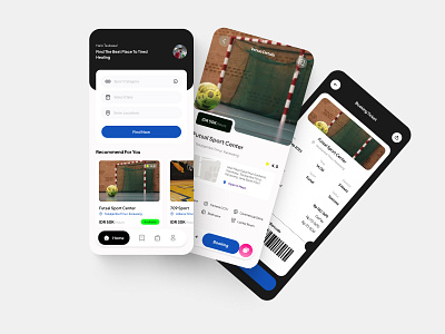 Sports Booking App app design mobile mobile app mockup ui