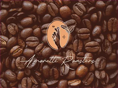 Amoretti Roasters_Handdrawn Logo bakery botanical branding branding design cafe cafe logo coffee logo coffee shop design drink graphic design handdrawn logo illustration label label design logo love packaging roaster logo signature logo