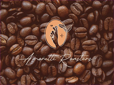 Amoretti Roasters_Handdrawn Logo bakery botanical branding branding design cafe cafe logo coffee logo coffee shop design drink graphic design handdrawn logo illustration label label design logo love packaging roaster logo signature logo