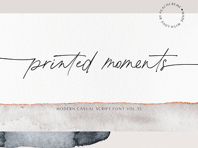 printed moments//modern casual font