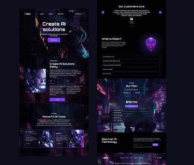 AI Landing Page figma illustration landing page landing page design ui ui design vector website design