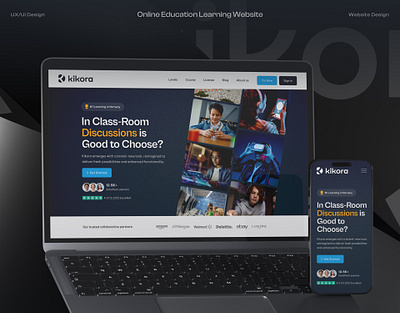 Online Education Learning Website Case Study college website courses landing page e learning website education website elearning courses learning platform learning platfrom learning website online class website online courses online education online education app online education learning online learning online learning website school website study course university website website app design website landing page