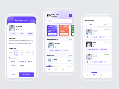 Health Care App - Doctor Appointment Booking app design appointment booking branding consultation app doctor app doctor mobile app health care app mobile design ui uikit