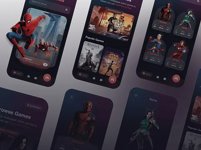 Game Streaming App 3d animation branding design game graphic design illustration logo ui website