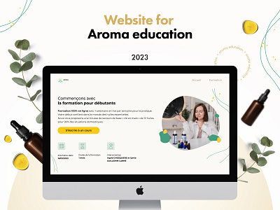 Aromatherapy website for Aroma Education aroma aromatherapy branding graphic design illustration landing page oil site ui uiux web design