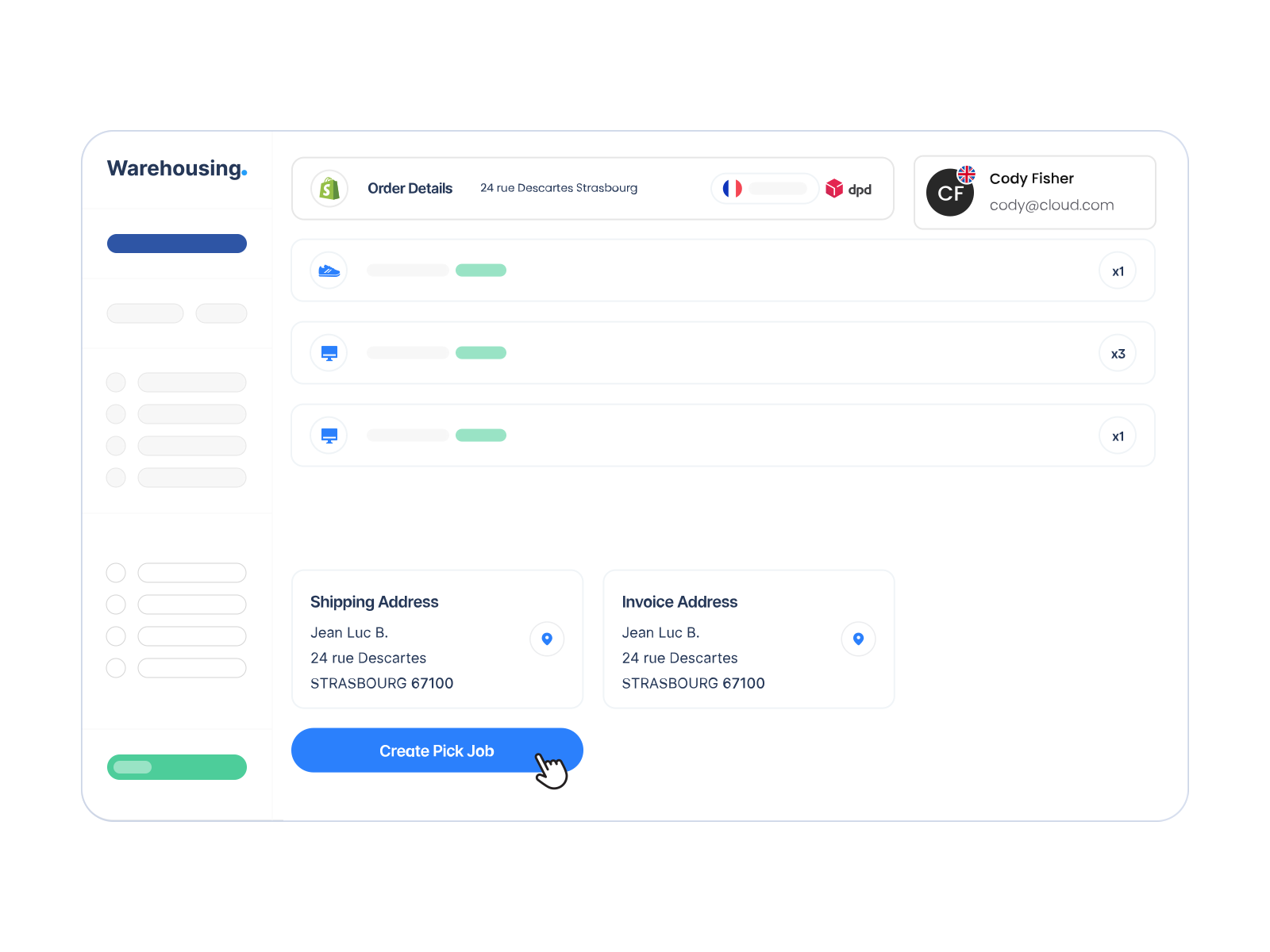 Warehousing - UI animation to demonstrate the work process 2d animation animation animation 2d business cloud demo explain gif animation interface json lottie motion motion graphics order process product statistic ui web work