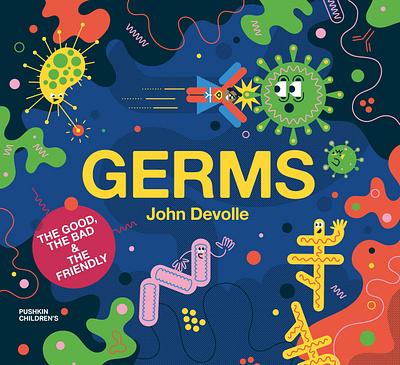 Germs bacteria childrens book digital folioart illustration john devolle medical publishing science
