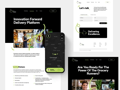 The Grocery Runners Website animation b2b business delivery design groceries homepage illustration landing page ui ux web webdesign website website design