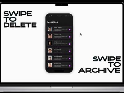 Swipe to delete animation (Figma) amazing animation cooleffect darkmode design figma mobile swipetodelete ui ux