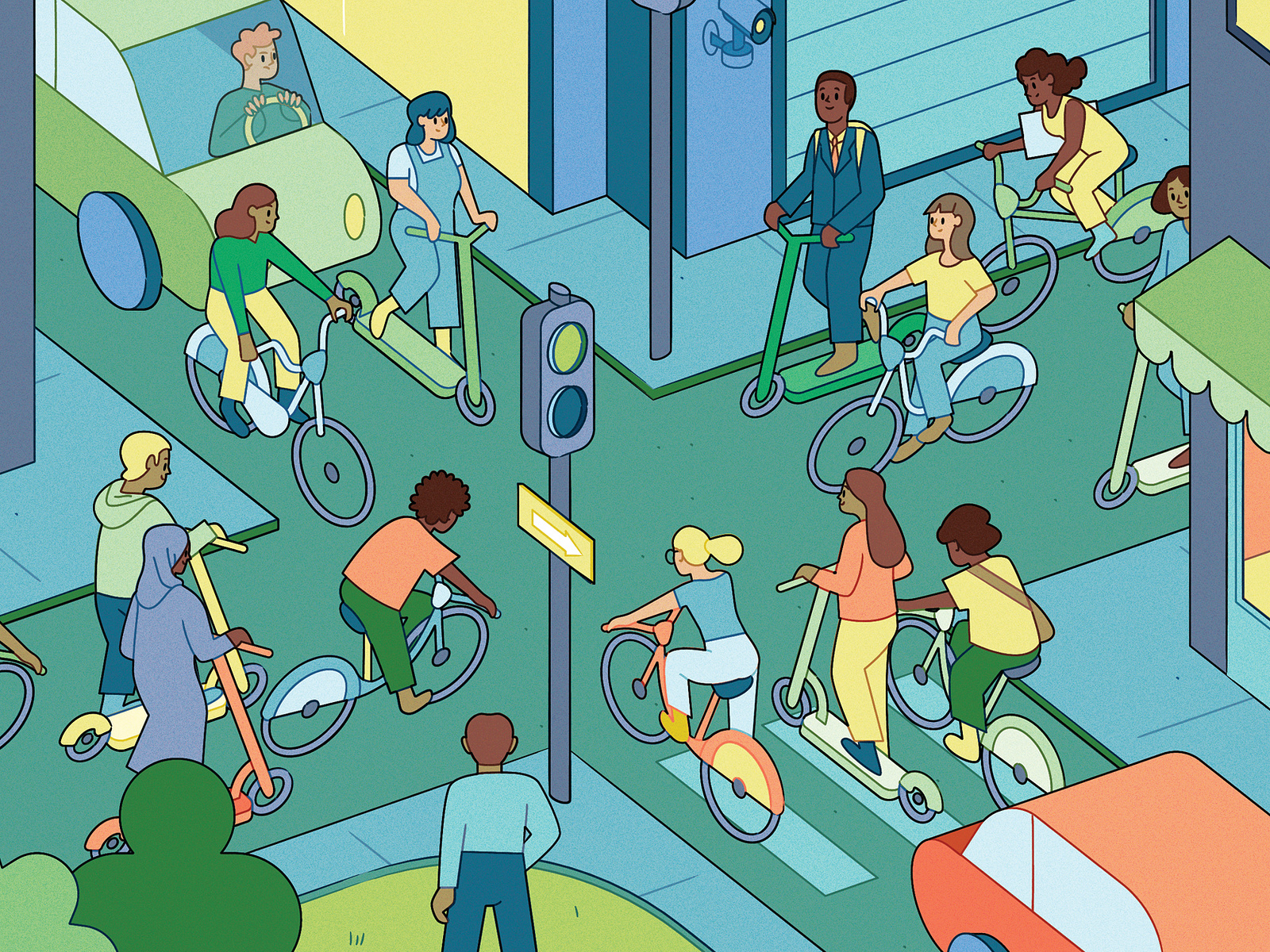 Micromobility by Folio Illustration Agency on Dribbble