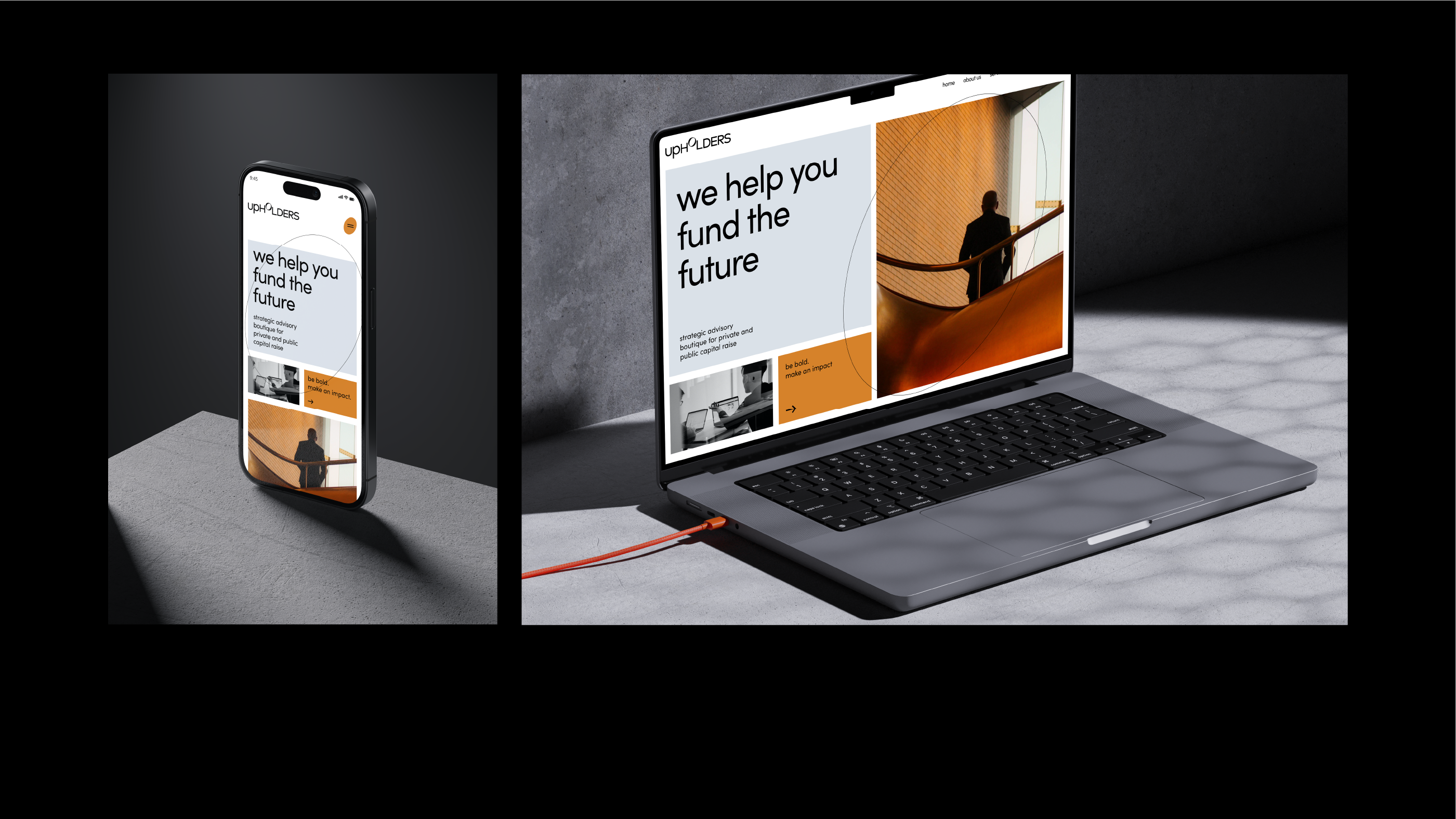 upHolders advisory consultancy header responsive webdesign