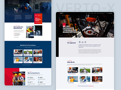 verto-x Industry & Factory Web Design branding business clean construction constructor creative design dribbble factory figma handyman industrial industry logo minimal design motion graphics ui vector web website