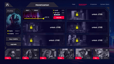 CyberPunk window graphic design ui