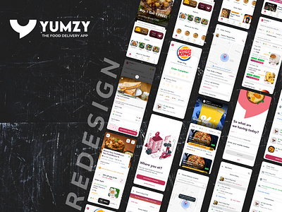 Yumzy app redesign app branding food delivery ui