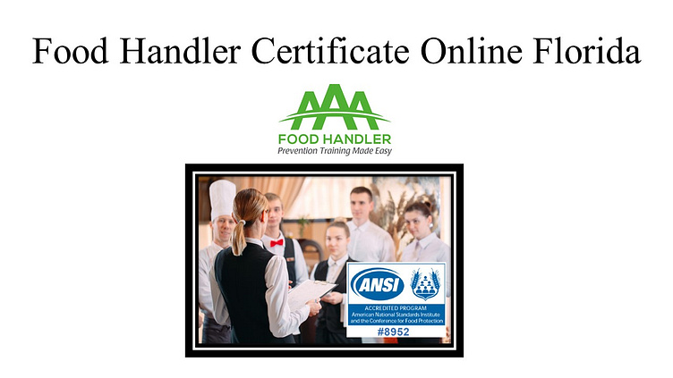 Food Handler Certificate Online Florida by aaafood on Dribbble