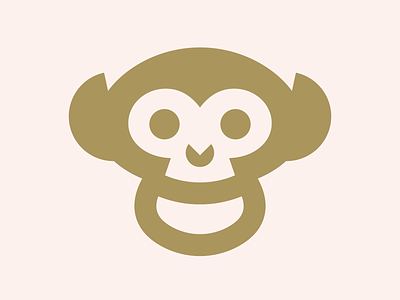 monkey for fun - minimal brand branding logo minimal monkey