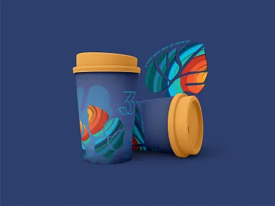 paper cup design brandbook branding colorful design cpffee cup design graphic design illustration logo packaging paper cup paper cup design plants typography ui ukrainian design ux vector