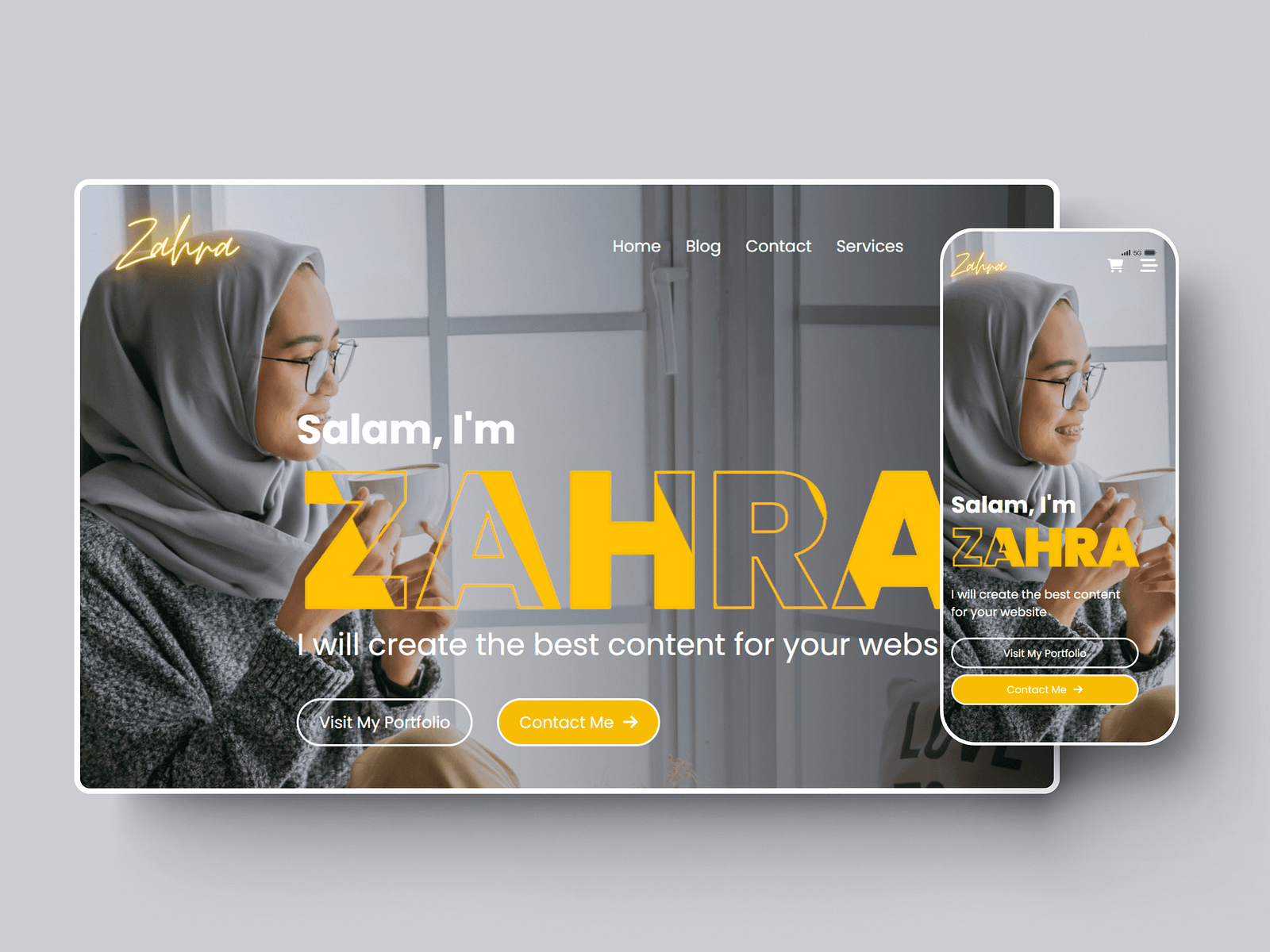 Zahra Portfolio By Farman Ali On Dribbble