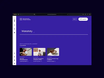 Museum of Ceramics in Bolesławiec – Website (Menu + Search) animation bolesławiec ceramics interaction museum muzeum pottery prototype ui ux web website www