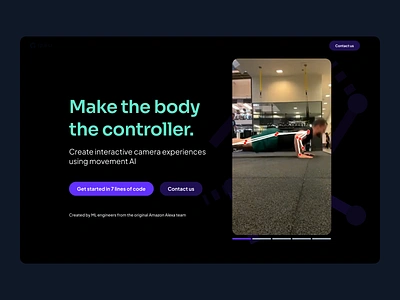 Guru Hero ai api b2b branding darkmode fitness landing page webflow