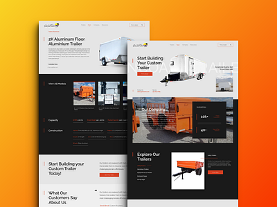 Trailer Business Website Design graphic design trailer ui ux webdesign website websitedesign