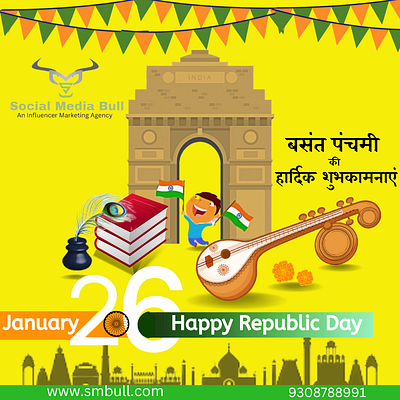 Republic Day & Vasant Panchami branding design graphic design