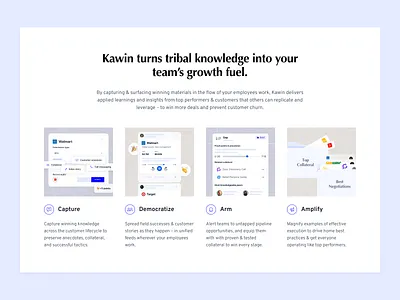 Kawin Features Section b2b branding features landing page product illustration saas webflow