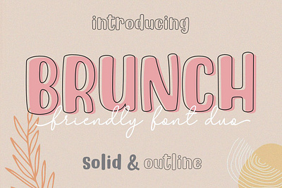 BRUNCH Cute Font Duo app design font fonts illustration ux