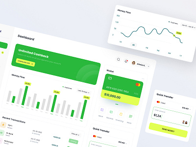 Money Management SaaS Dashboard- Fintech Web App clean design dashboard design design fintech saas money saas saas ui ui design template ui kit