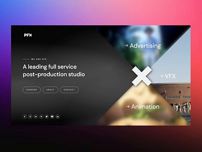 Collaboration on a new website for PFX animation development web website