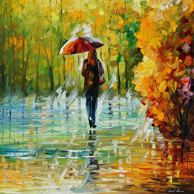 THE BEAUTY OF THE RAIN — oil painting on canvas leonidafremov