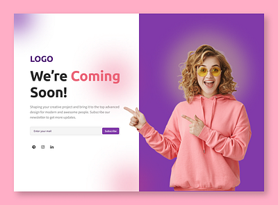 Coming Soon UI branding comingsoon design figma ui website design