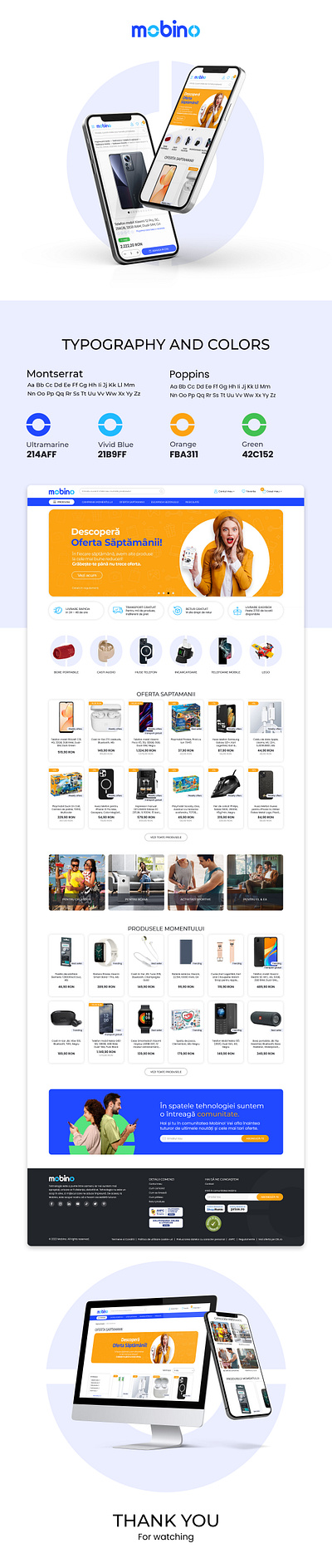 Mobino.ro ecommerce design uiux design ux web design