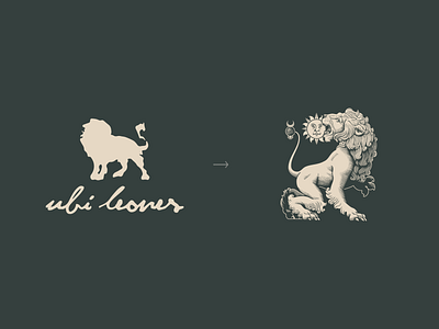 Logo – before and after alchemy brand identity branding detailed graphic design lion lion logo logo mark redesign symbol vector