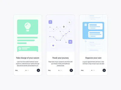 My Cancer Companion — Onboarding app cancer design health healthcare medical onboarding product design ui ux