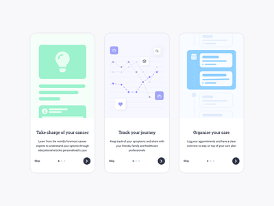 My Cancer Companion — Onboarding app cancer design health healthcare medical onboarding product design ui ux