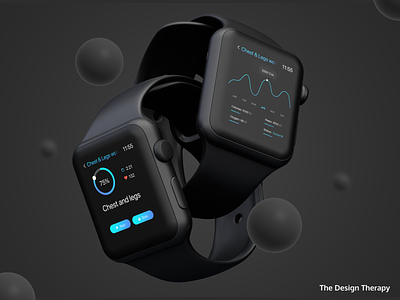 FitFreak - Smart Watch App Design branding dark dark ui design experience fitness graphic design interface smart watch ui ux