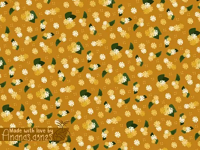Tiny sunny flowers☀️ 2d illustration adobe illustrator cosmos flower floral pattern flower pattern hand drawn pattern illustration illustrator marigold nature pattern orange seamless pattern small flowers pattern spring pattern summer pattern textile tiny flowers vector white flower yellow flower