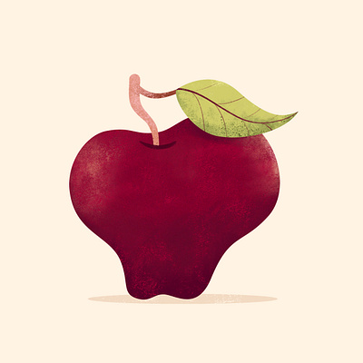 Red Apple 2d apple drawing food food illustration fruit illustration fruits healthy illustration illustrator photoshop texture veggies