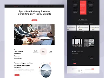 B'cons - Business Consulting Website advisor agency website business business development clean consultancy consulting landing page consulting website corporate landing page corporate website finance fintech landing page minimal redesign responsive view services typography website website design