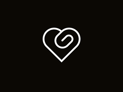 Heart clip logo brand branding clip design elegant graphic design heart illustration line linear logo logo design logodesign logotype mark minimalism minimalistic modern sign